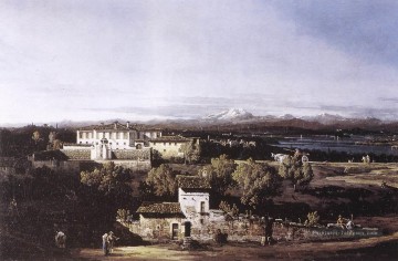 Vue de la villa Cagnola à Gazzada près de Varèse urbain Bernardo Bellotto Peinture à l'huile